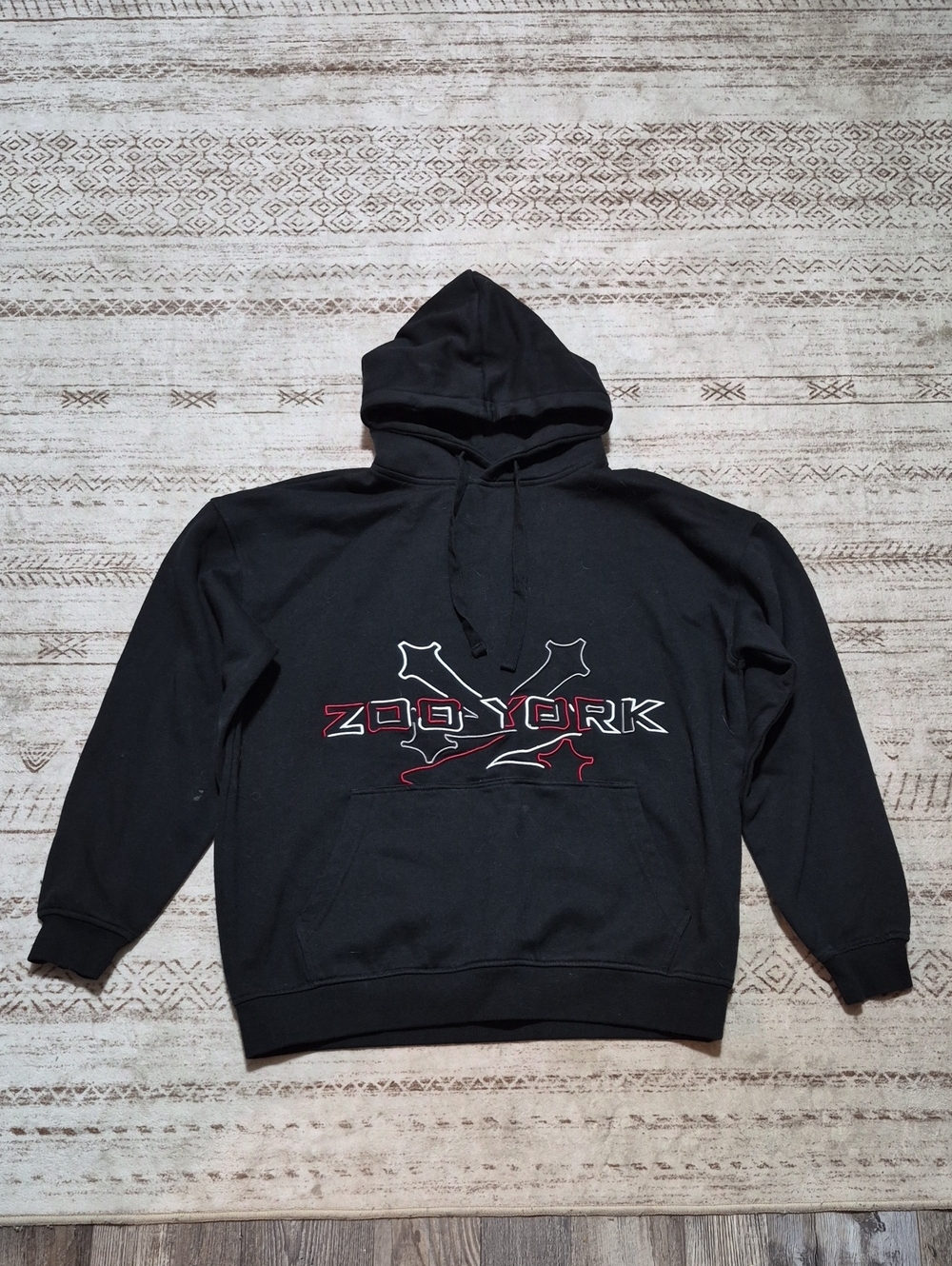 Zoo York Black Hoodie with Red and White Logo
